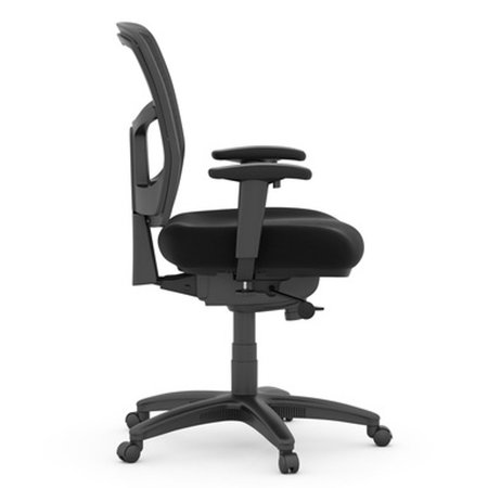 Officesource CoolMesh Basic Collection Task Chair with Arms and Black Frame 7621ANSFBL